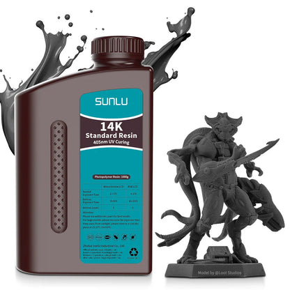 Sunlu - Résine Standard 14K - Gris Foncé (Dark Grey) - 1 kg