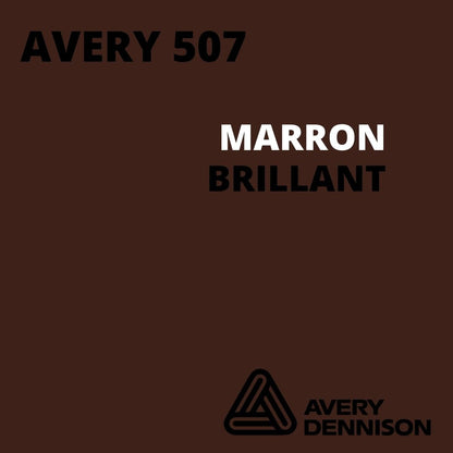 AVERY 500 - Vinyle Adhésif - Marron - Brillant - 30 cm x 10 m