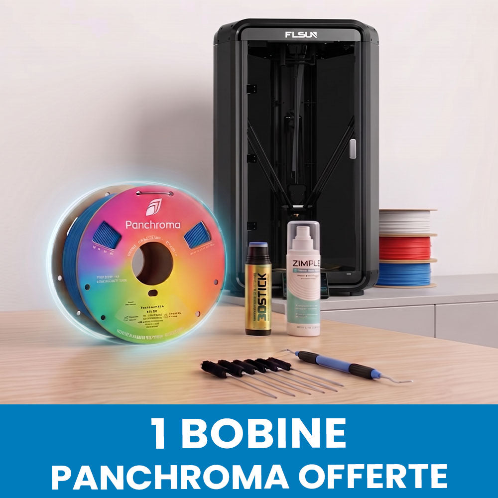 Pack FLsun T1 avec Silencieux + 2 Bobines avec Bobine Panchroma  Offerte