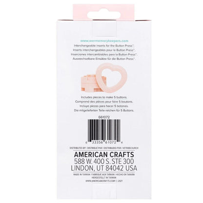 We R Memory - Button Press - Matrice Cœur + 5 badges - 58 mm