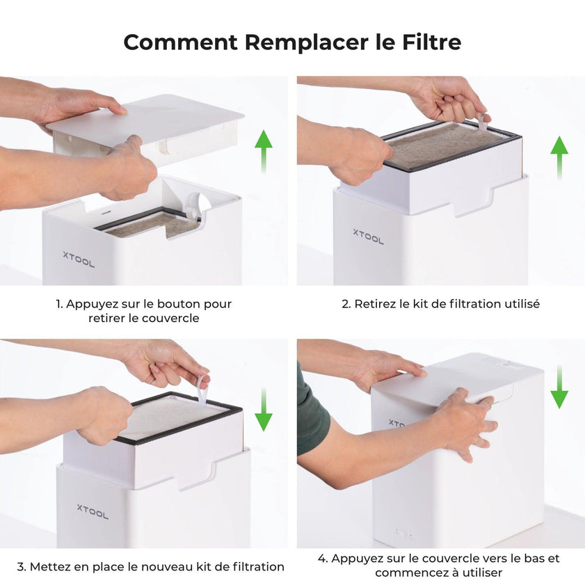 xTool - Purificateur d'Air de Bureau pour xTool F2/F1/M1/F2 Ultra