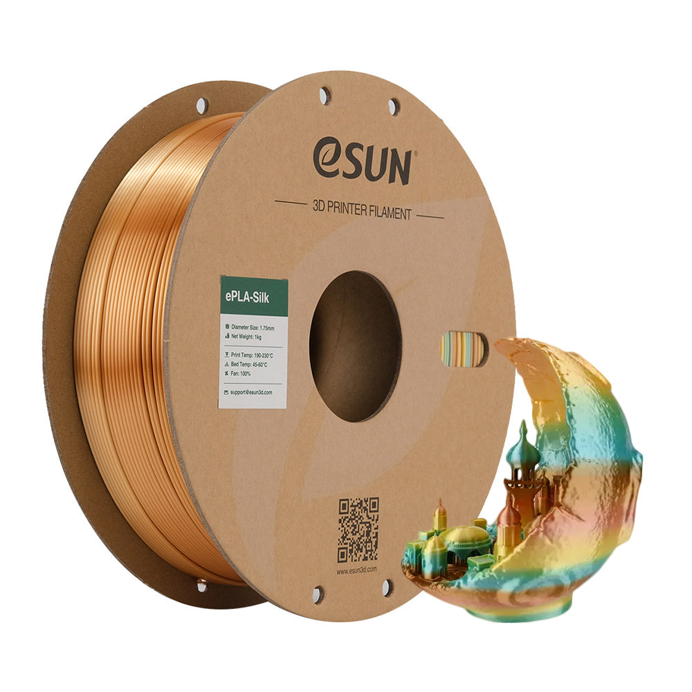 Bobine eSun de eSilk Rainbow - 1 kg - Spool carton et son print
