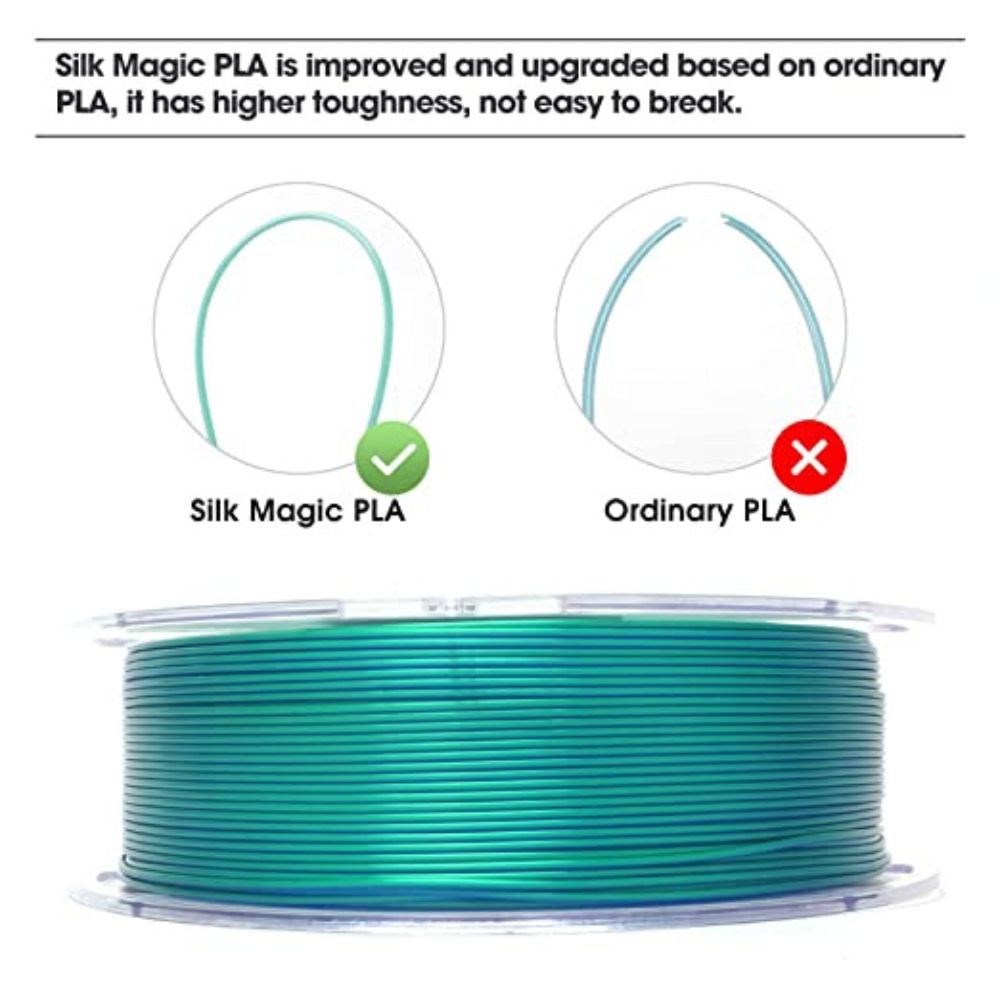 eSun - eSilk-PLA Magic - Vert Bleu (Green Blue) 1,75 mm - 1 kg