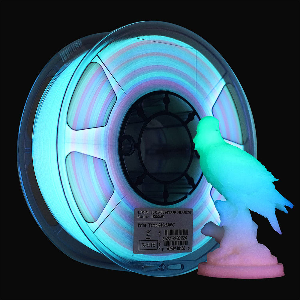 Bobine eSun de PLA Luminous - 1 kg - Bobine en plastique et son print dans le noir 