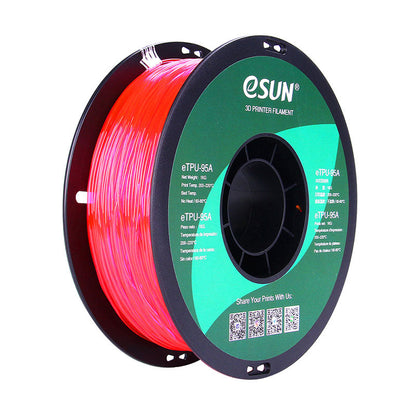 Bobine eSun de eTPU-95A Transparent Rose - 1 kg - Bobine plastique