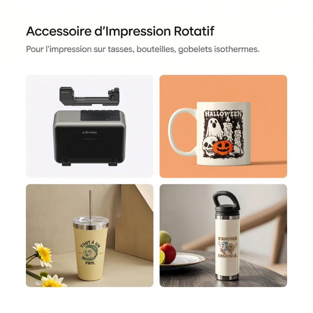eufyMake - E1 - Accessoire d'Impression Rotative (Rotary Printing Attachment)