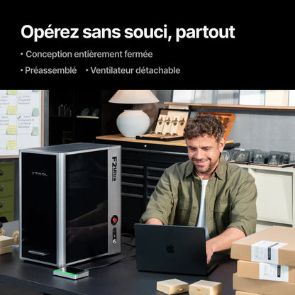 xTool - F2 Ultra + Convoyeur Graveur Double Laser MOPA 60W + Diode 40W