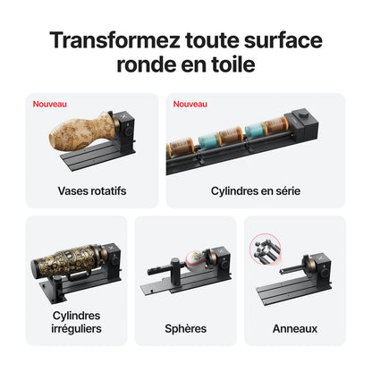xTool - RA3 pour P2S - Mandrin rotatif intelligent avec système MagSwap™