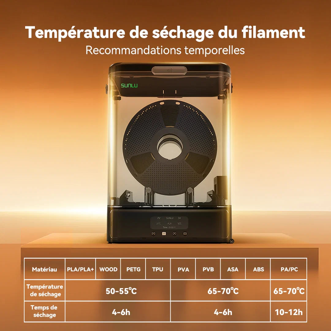 Sunlu - FilaDryer SP2 - Boite de stockage + Base Chauffante