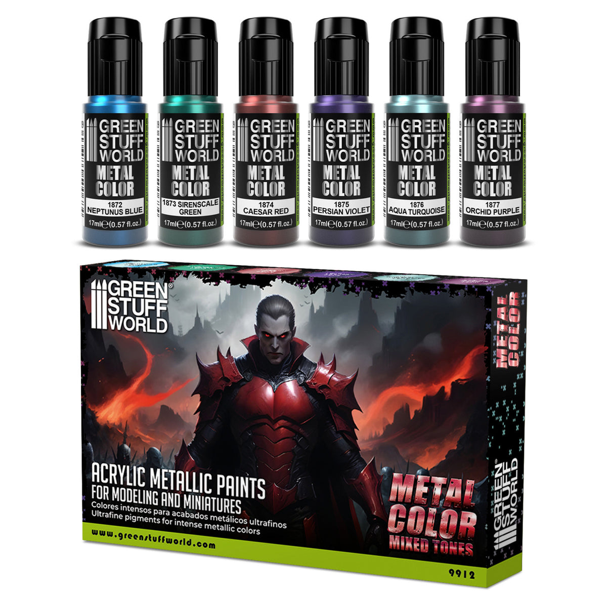 GSW-SET-PEINTURES METALLIQUES-COULEURS