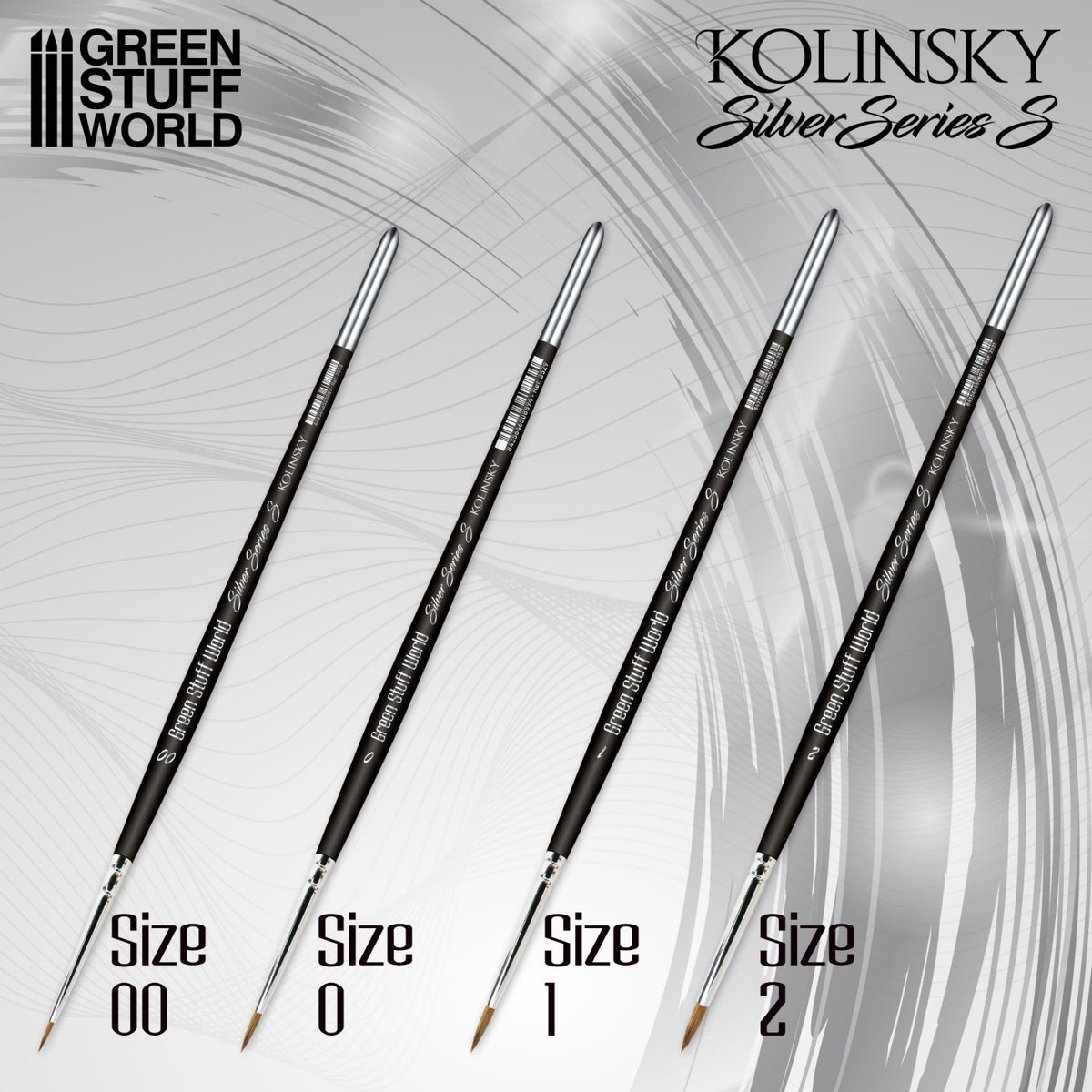 GSW-SET PINCEAUX SILVER SERIES (S) KOLINSKY