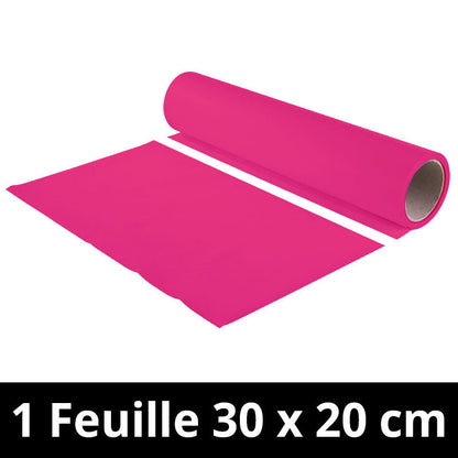 Chemica - Upperflock - Magenta - Feuille 30 cm x 20 cm