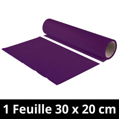 Chemica - Upperflock - Pourpre (Purple) - Feuille 30 cm x 20 cm