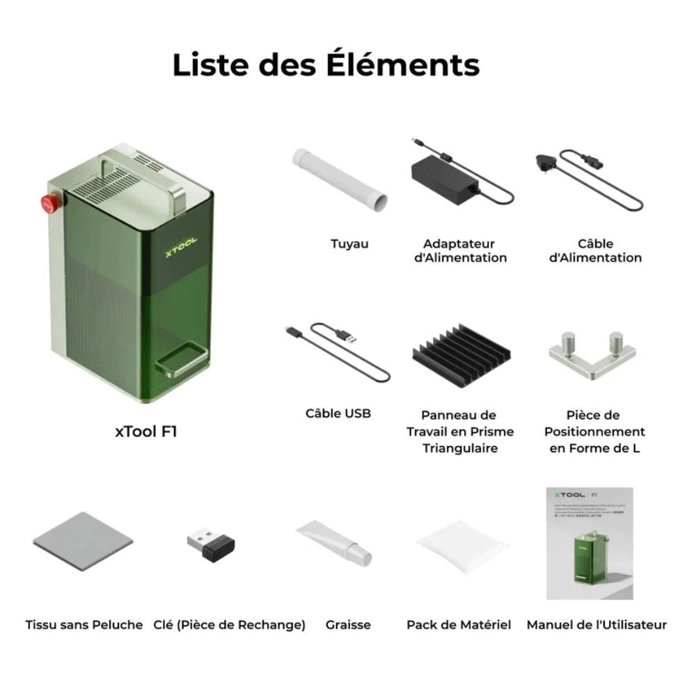 xTool - F1 - liste éléments