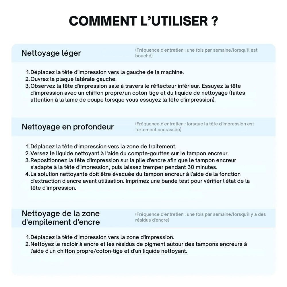 xTool - Liquide de nettoyage DTF pour Apparel Printer - 100 ml