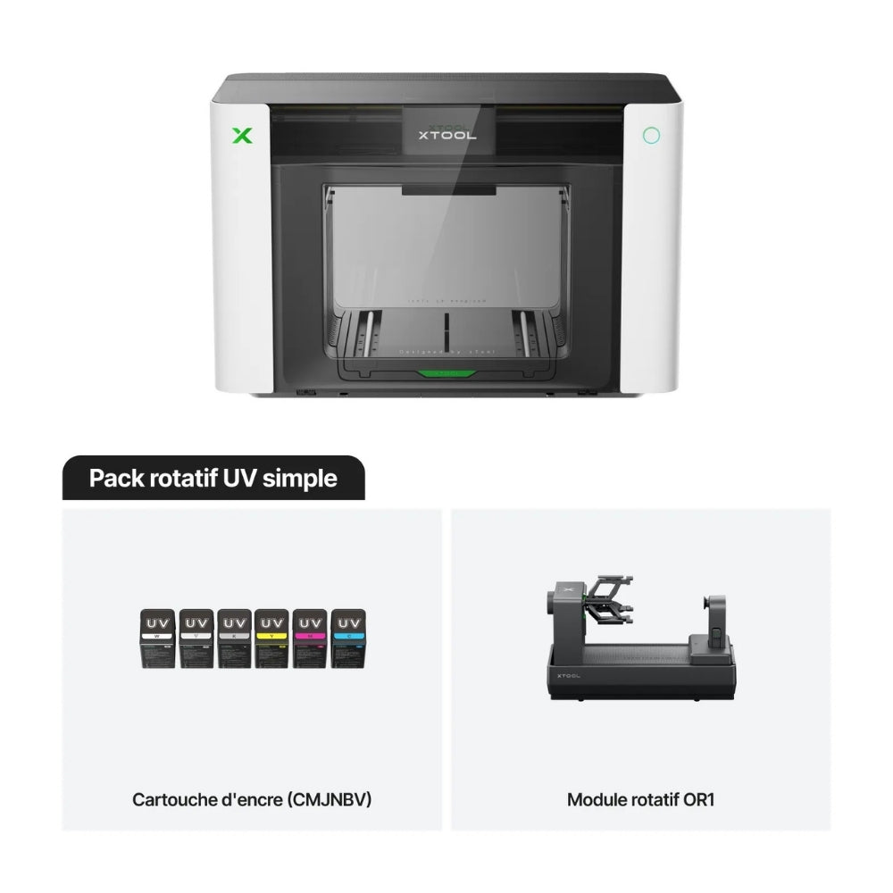 xTool - O1 Omni Printer - Pack Rotatif UV Simple (Single UV Rotary bundle)