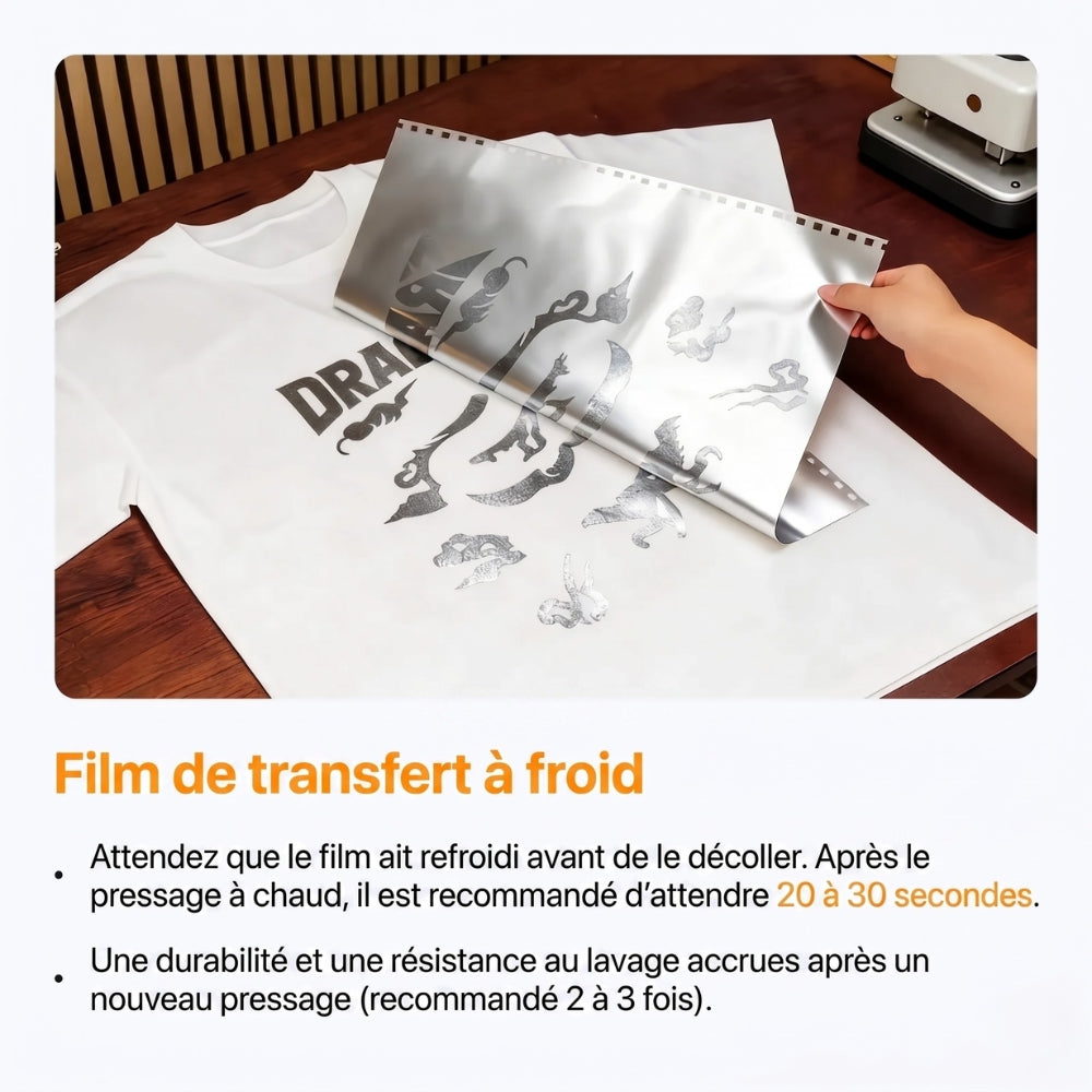 xTool - Rouleau de film pour Apparel Printer - Argent (Silver) - 0,39 x 30 m