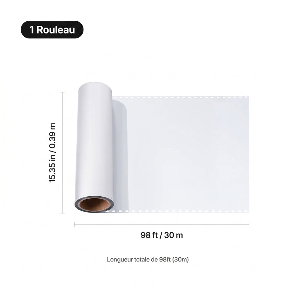 xTool - Rouleau de film pour Apparel Printer - Argent (Silver) - 0,39 x 30 m