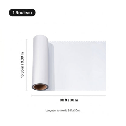 xTool - Rouleau de film pour Apparel Printer - Argent (Silver) - 0,39 x 30 m