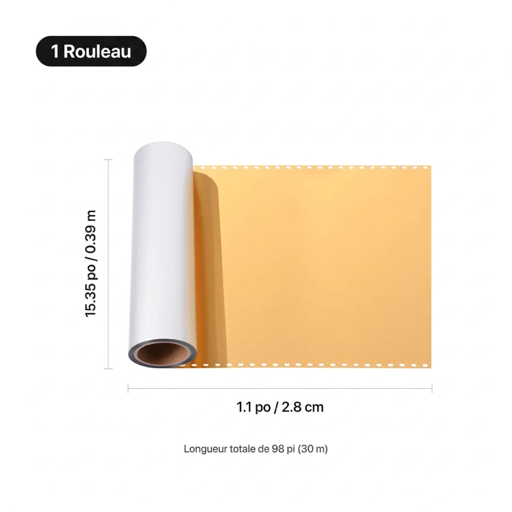 xTool - Rouleau de film pour Apparel Printer - Or (Gold) - 0,39 x 30 m