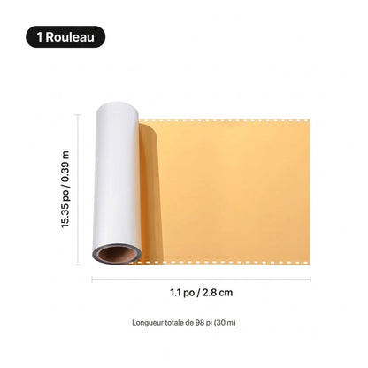 xTool - Rouleau de film pour Apparel Printer - Or (Gold) - 0,39 x 30 m