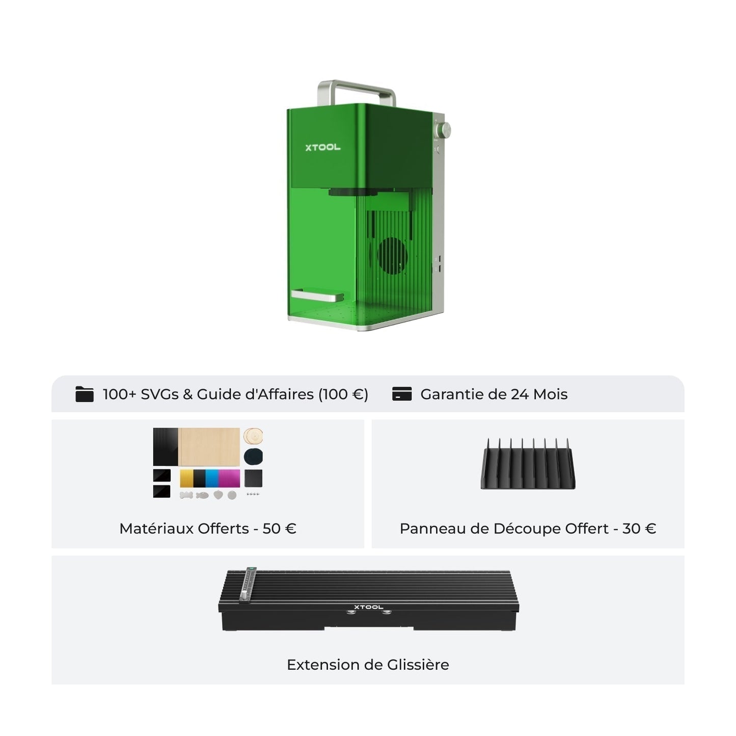 xTool - F1 - Pack de base Graveur Laser portable IR et Diode
